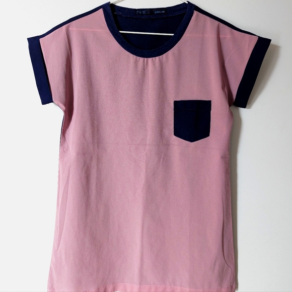 Cute pink blue SS Tee 🩷 💙 - Picture 2 of 8